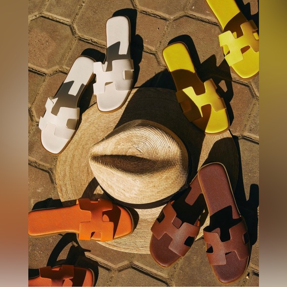 Orange H Band Slip On Sandal - Picture 8 of 13